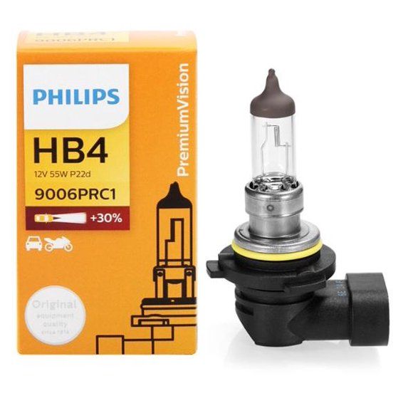 PHILIPS HB4 9006 PR 12V 55W P22d     Premium       +30% Luz C1