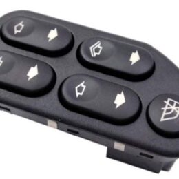 vuaram V1318 R.Megane / R.Kangoo - tecla alza vidrios simple 6T puerta derecha gris oscuro desde 2000